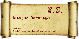 Matajsz Dorottya névjegykártya